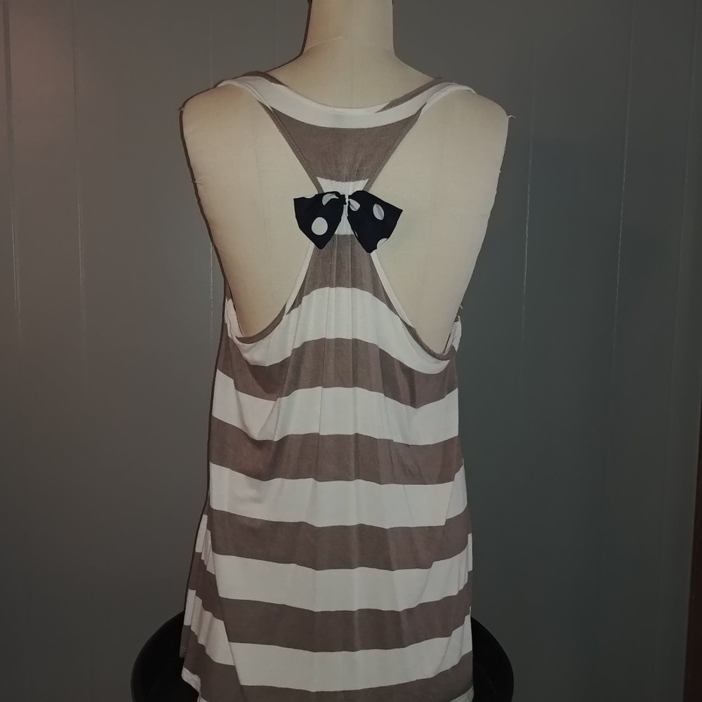 Mon Ami Racerback Tank with bow detail